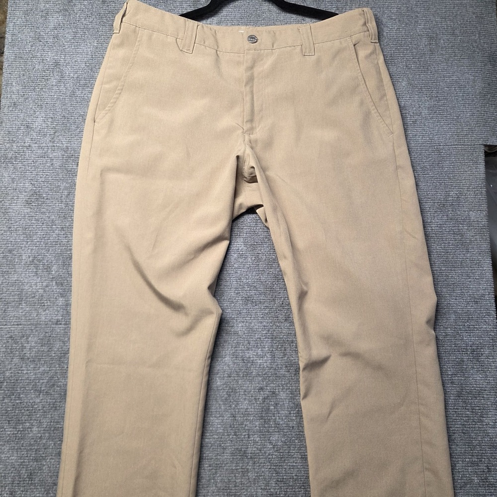 Bluffworks Pants Mens Size 33x28 Original Regular Fit Chino Beige Made In USA